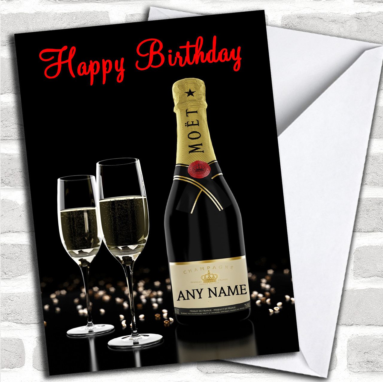 happy birthday champagne glass