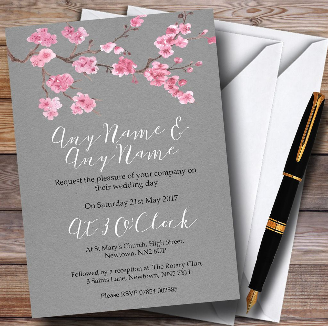 Custom Embossed Monogram Wedding Invitation - Digby & Rose