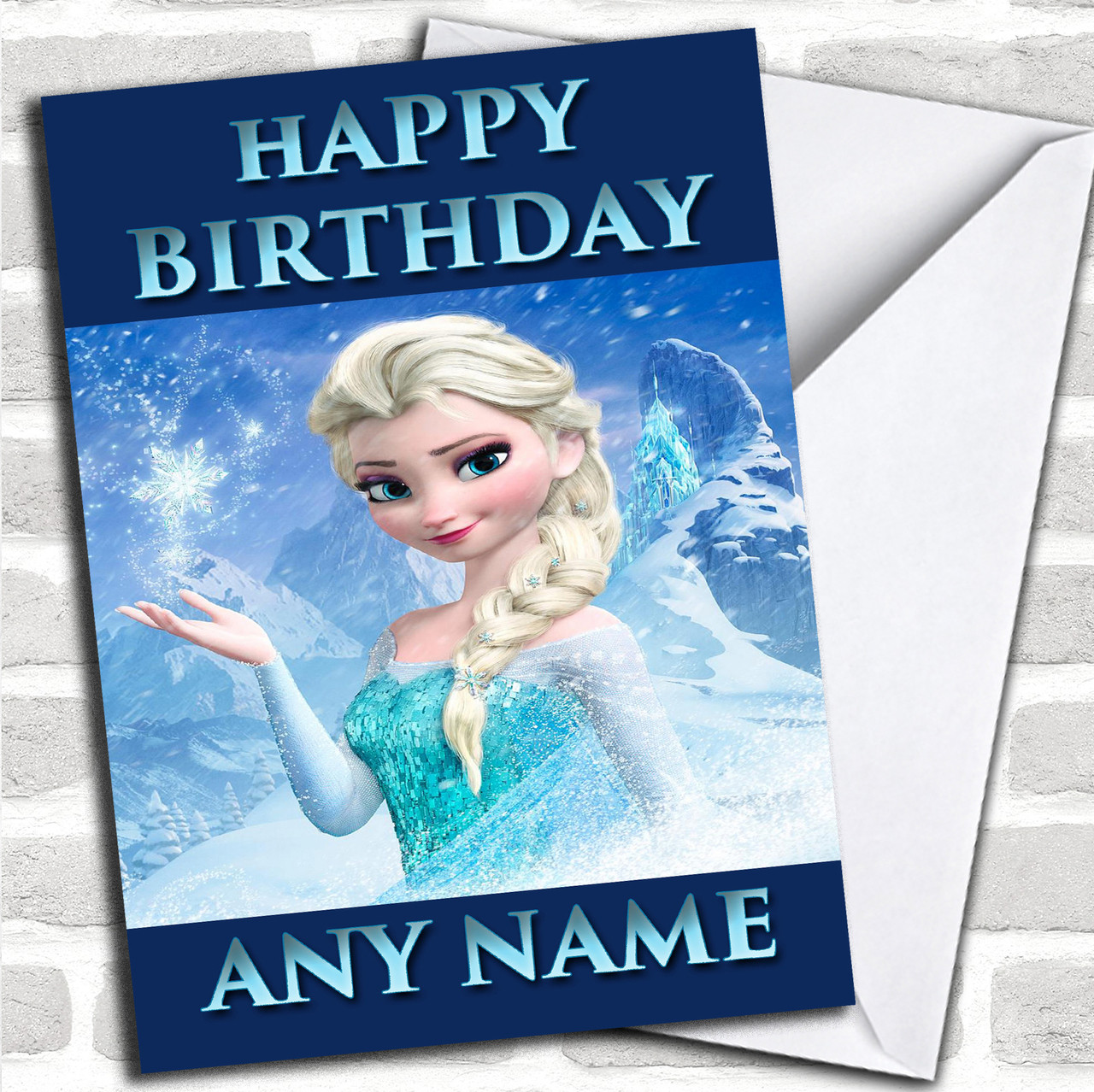 Elsa Frozen Personalized Birthday Card - Red Heart Print elsa-frozen-personalized-birthday-card-red-heart-print