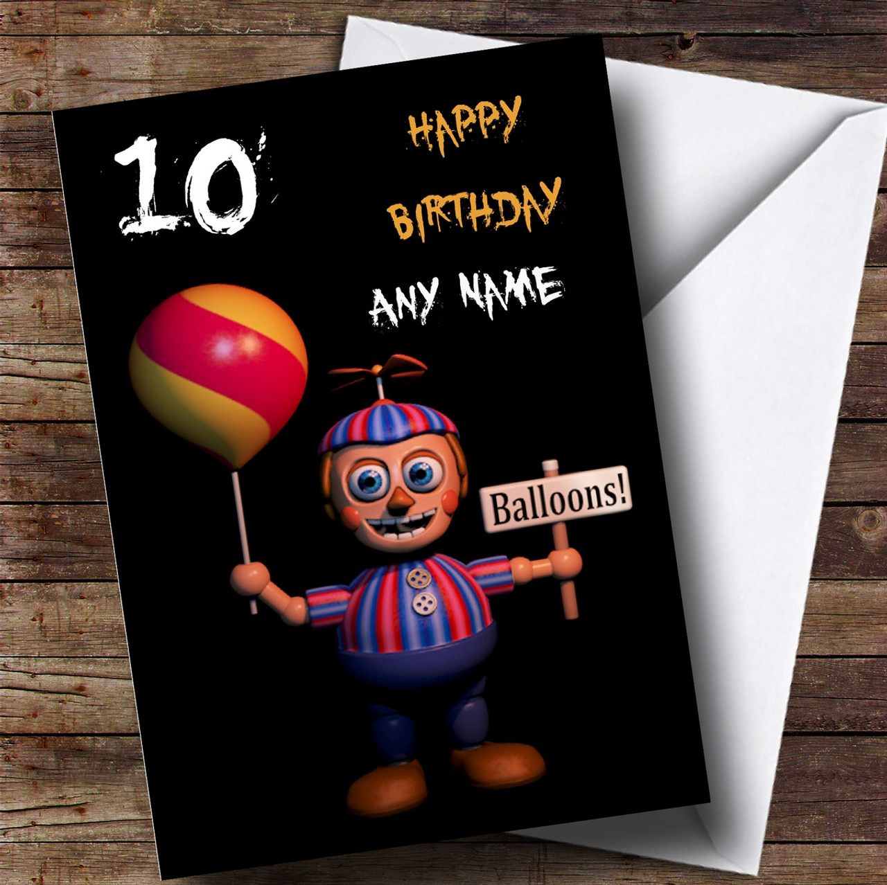 Personalized Fnaf Five Nights At Freddy's Balloon Boy Children's Birthday  Card