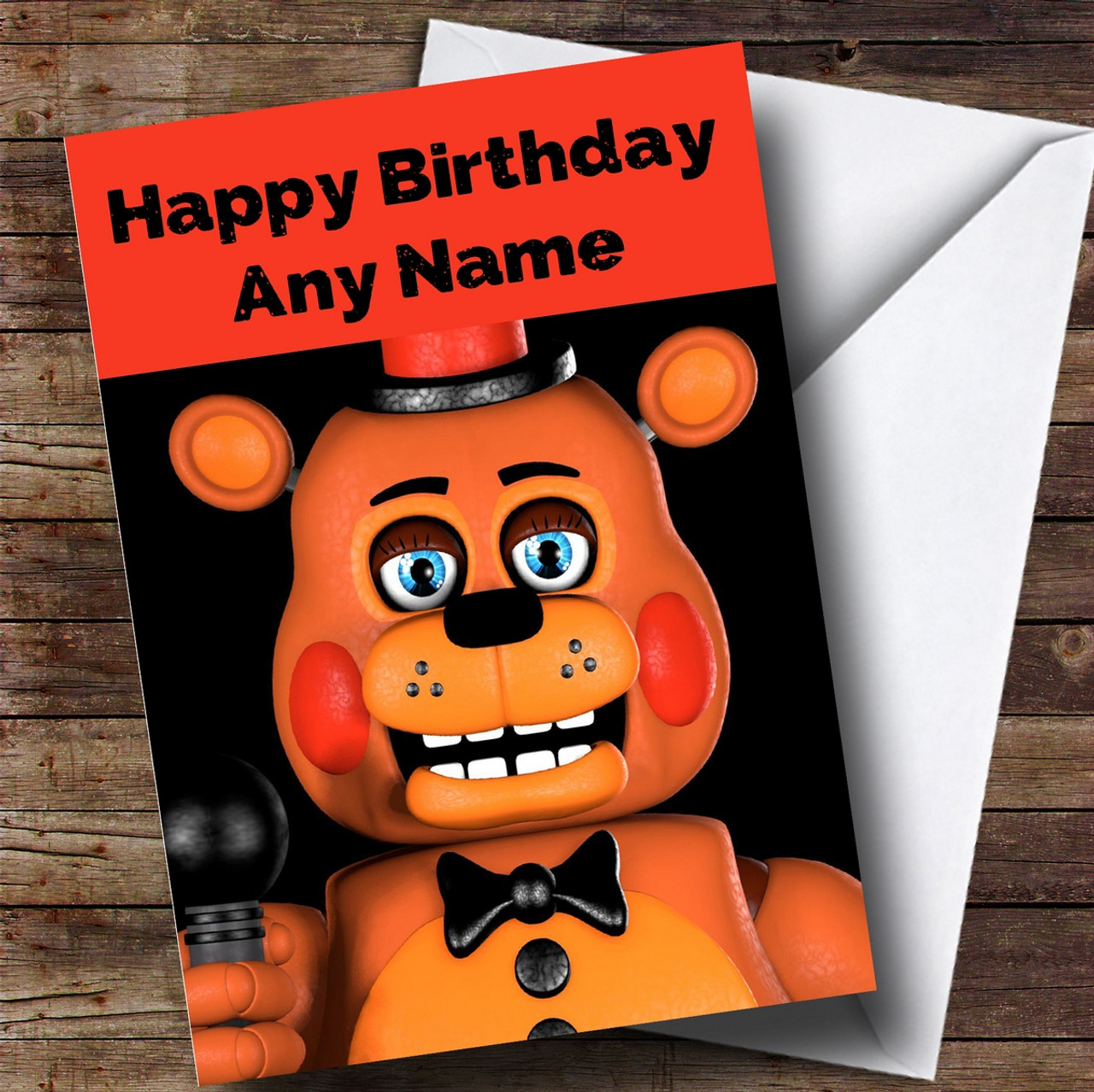 Personalized Fnaf Five Nights At Freddy's Toy Freddy Children's Birthday  Card