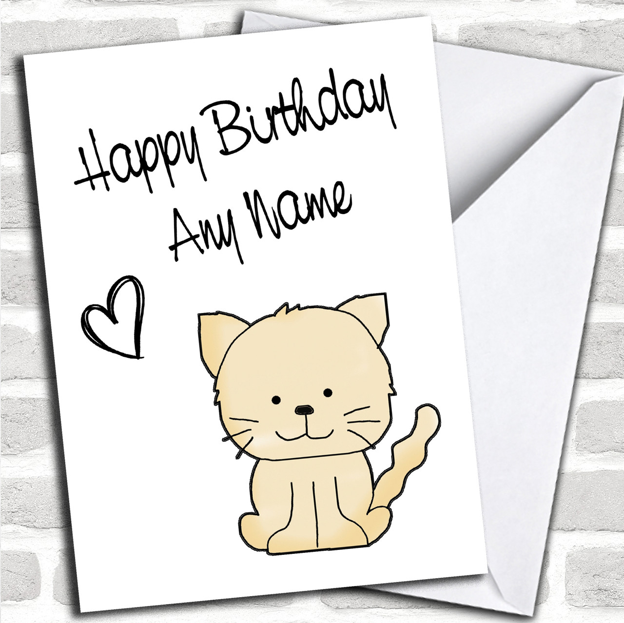 printable cat birthday card