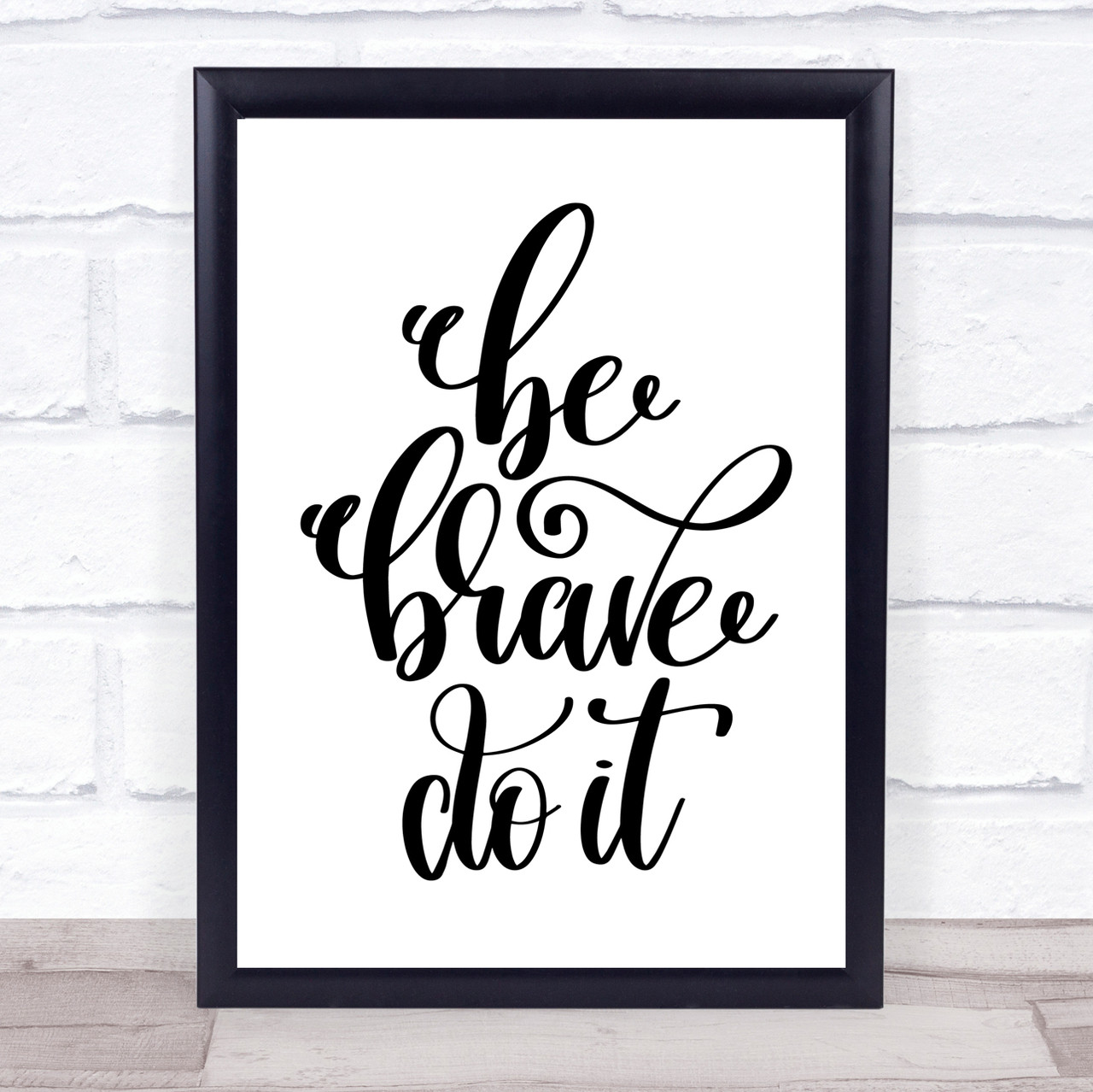 Be Brave Do It Quote Print Poster Typography Word Art Picture - Red Heart Print be-brave-do-it-quote-print-poster-typography-word-art-picture-red-heart-print
