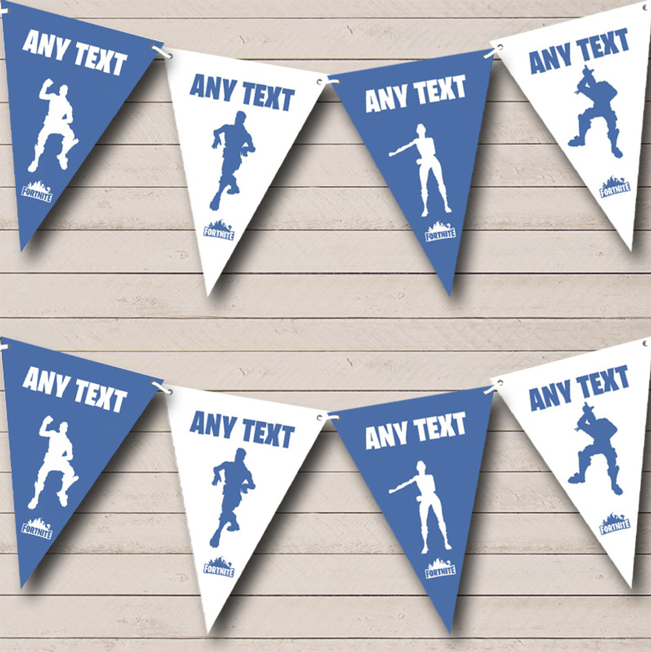 Fortnite Dances Personalized Birthday Party Bunting Banner Garland Flags Red Heart Print - roblox fortnite dance scripts