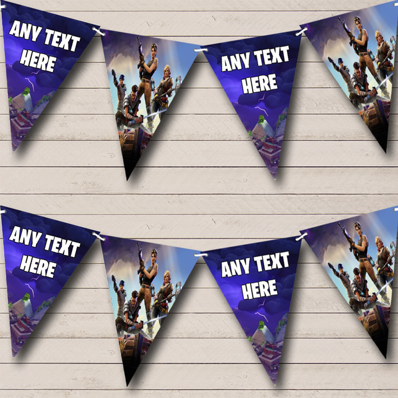 Fortnite Game Personalized Birthday Party Bunting Banner Garland Flags Red Heart Print - details about 12 roblox birthday party invitations boy or girl personalized custom printed