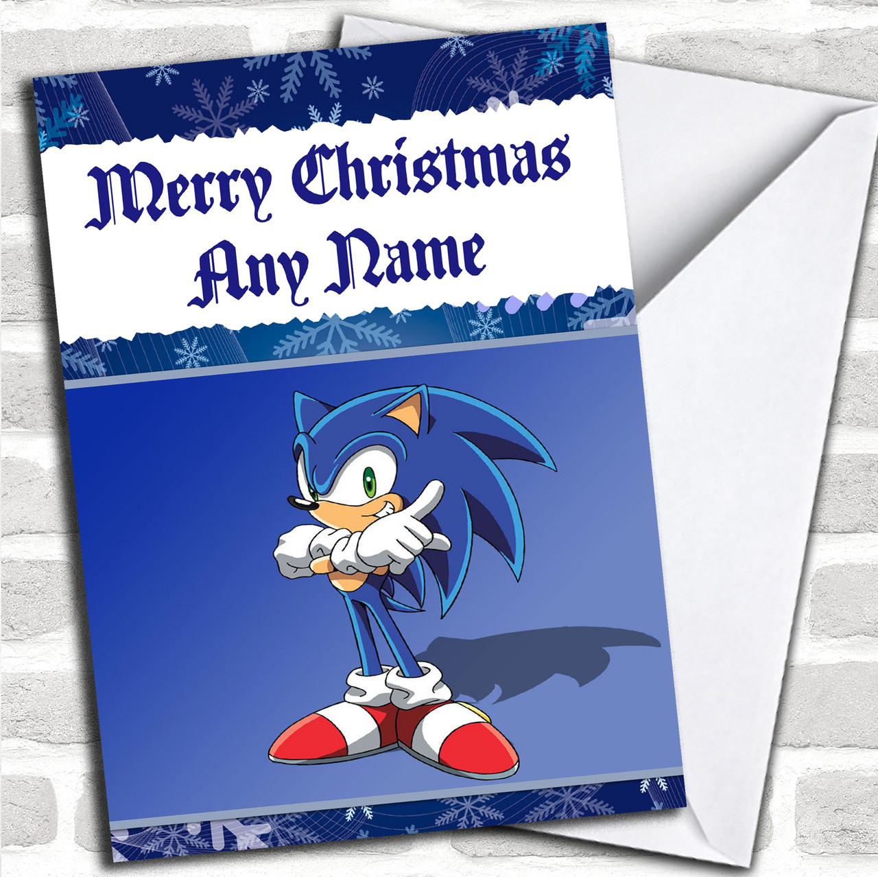 Sonic The Hedgehog Personalized Christmas Card