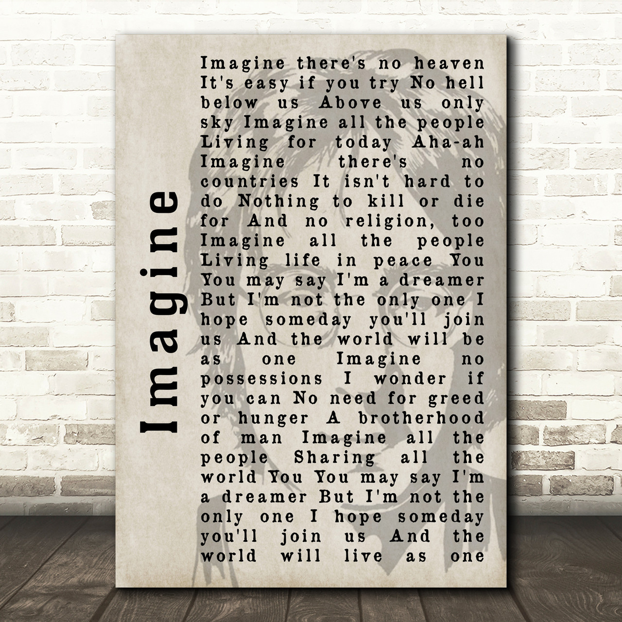 John Lennon Imagine Quote Song Lyric Print