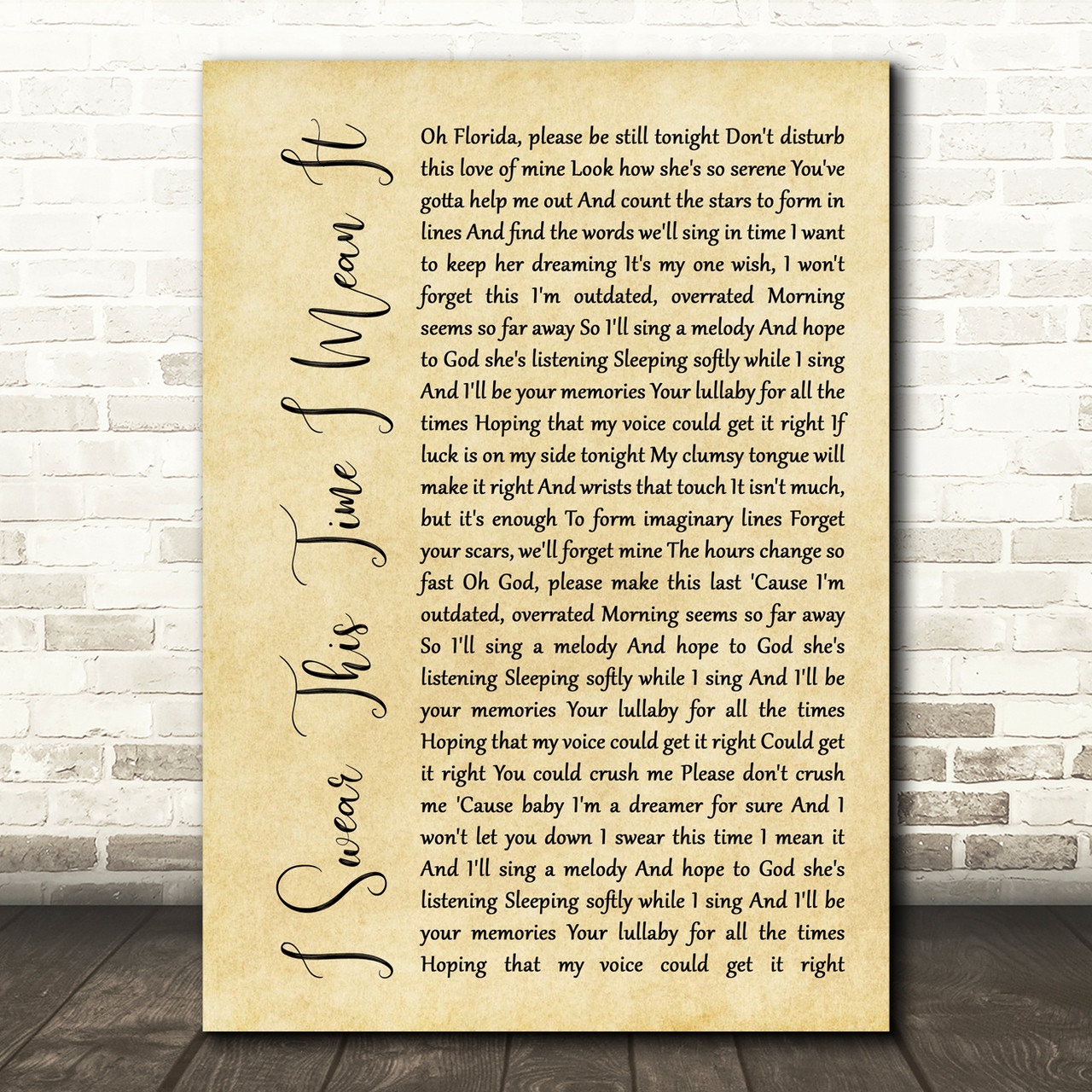 Mayday Parade I Swear This Time I Mean It Rustic Script Song Lyric Print Red Heart Print - mayday roblox script