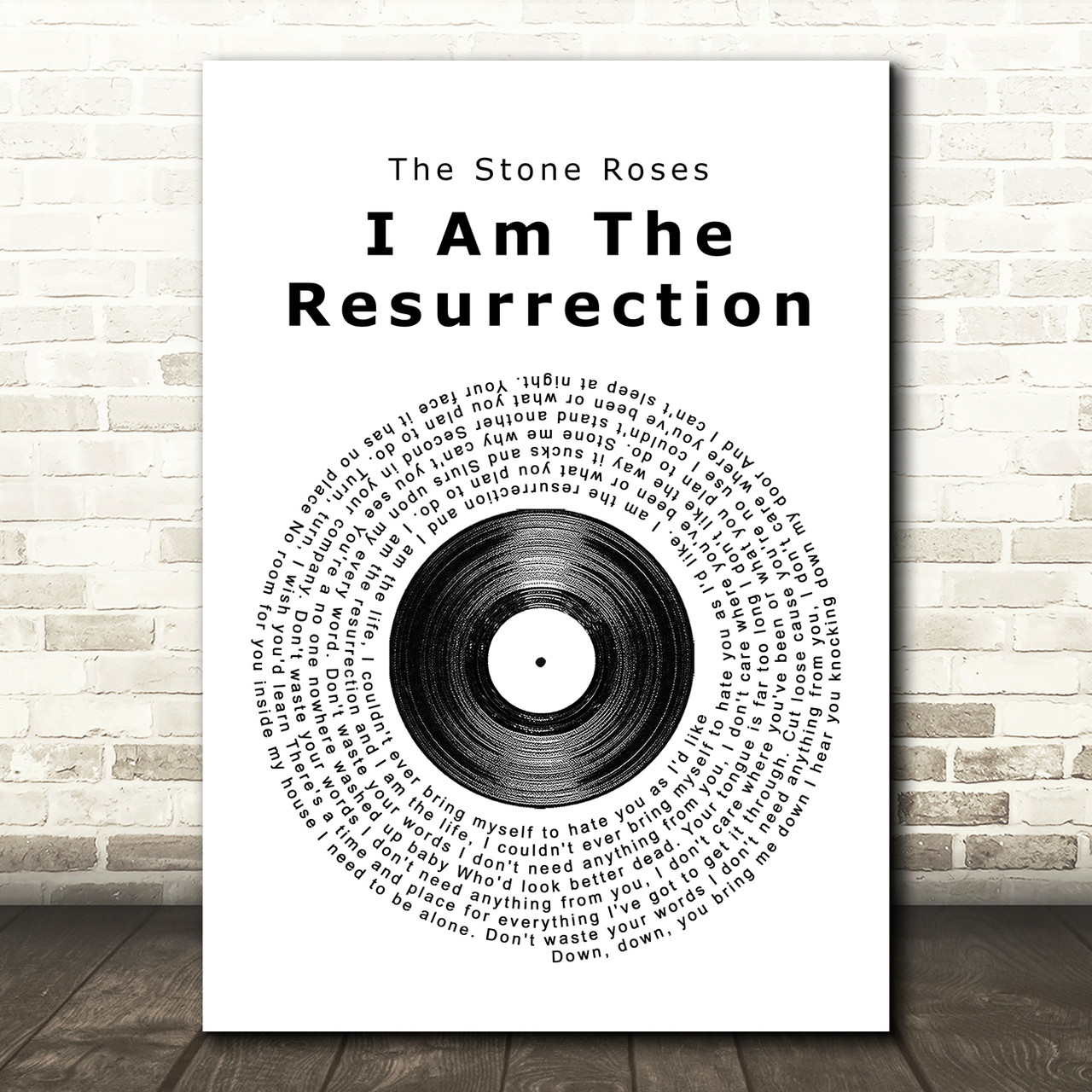 The Stone Roses I Am The Resurrection Record Song Lyric Music - Red Print