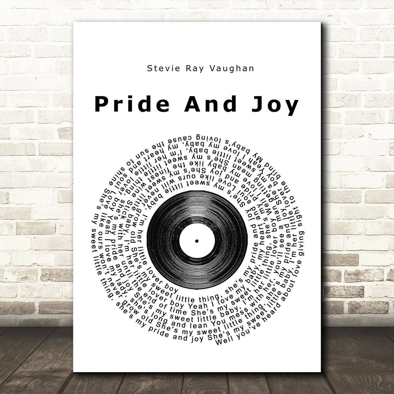 Stevie Ray Vaughan Pride And Joy Vinyl Record Song Lyric Music Print Red Heart Print - roblox pride song