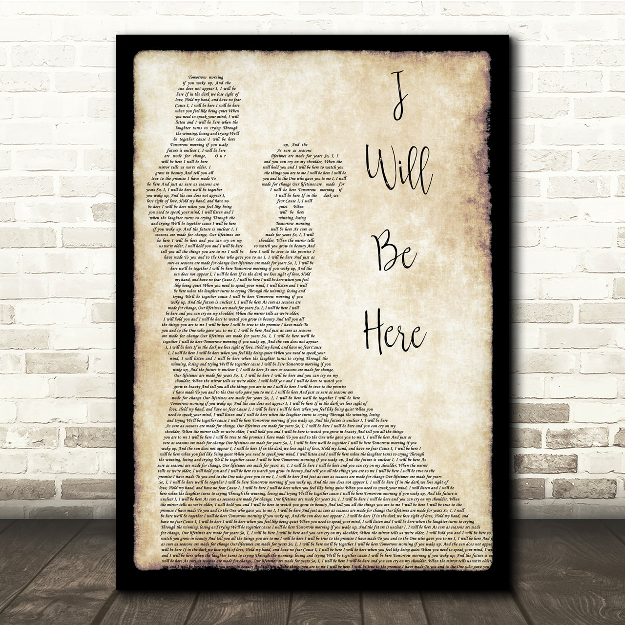 Steven Curtis Chapman I Will Be Here Man Lady Dancing Song Lyric Music Print Red Heart Print