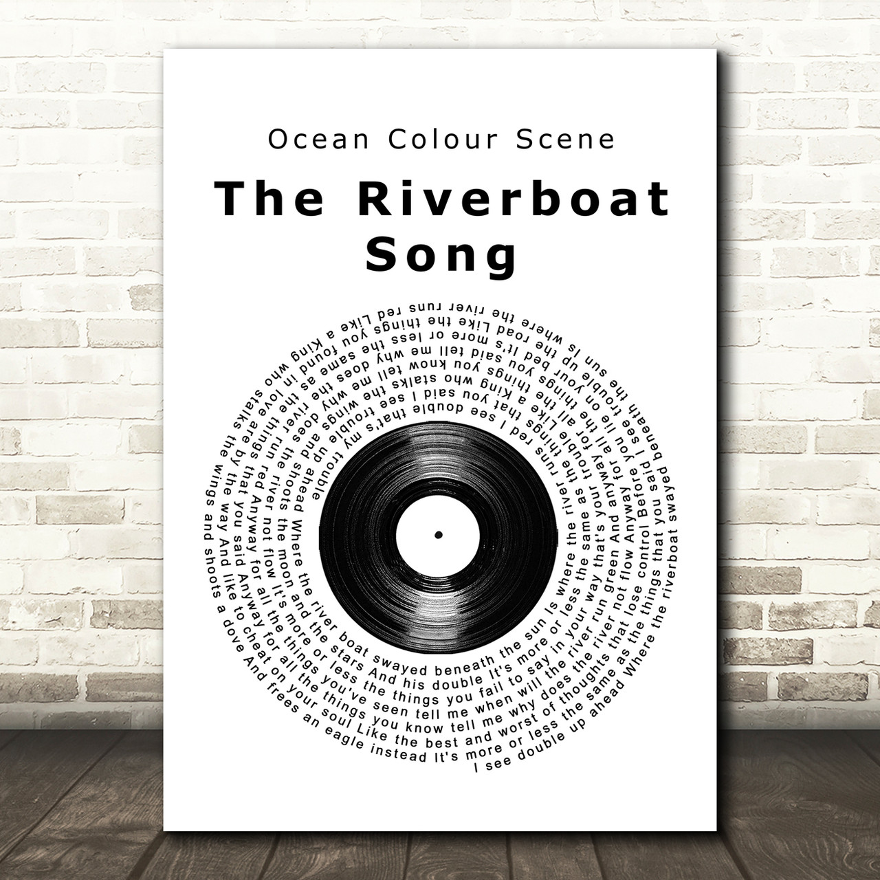 Ocean Colour Scene The Riverboat Song Vinyl Record Song Lyric Quote Music  Poster Print