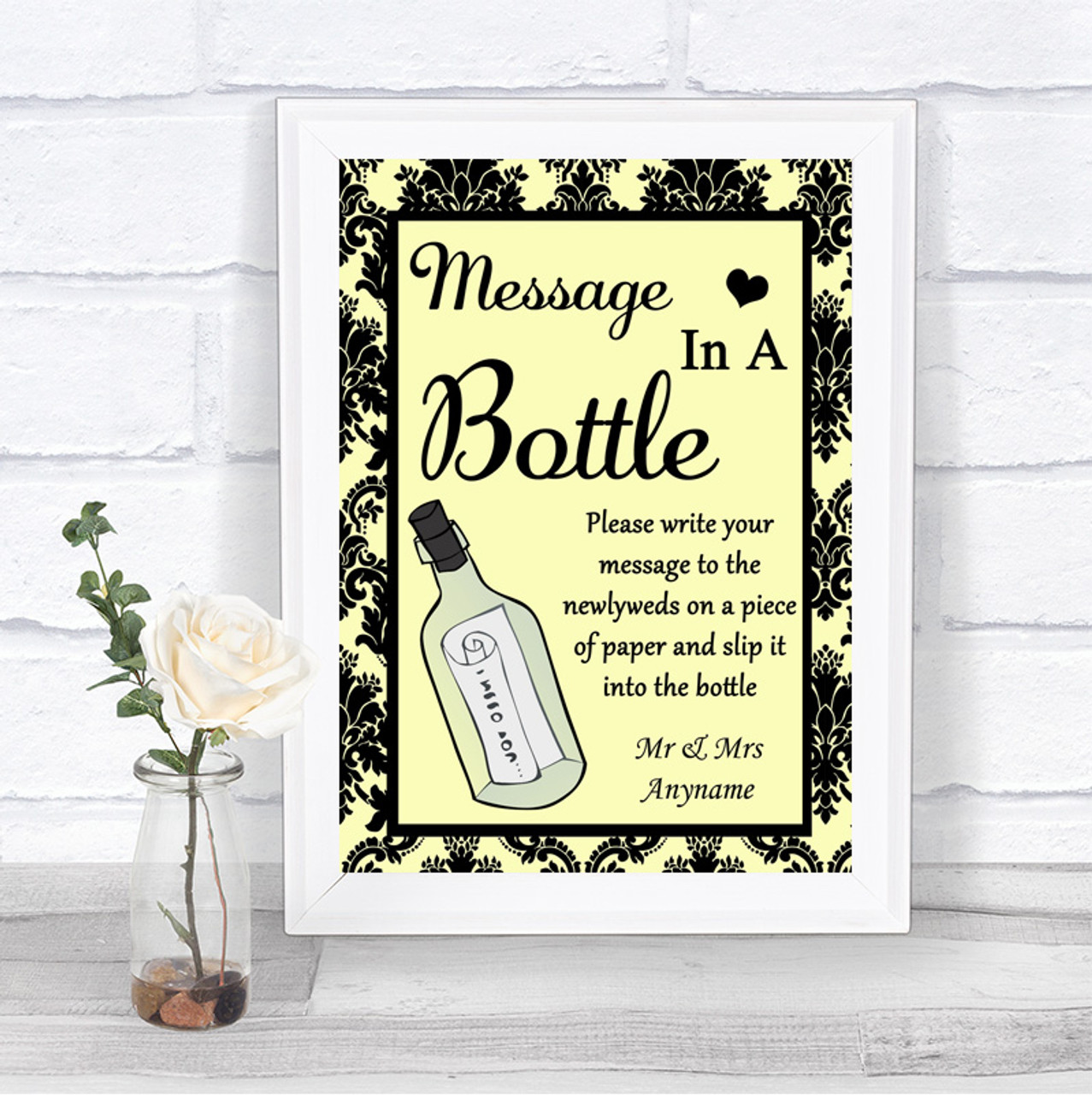 Grey Burlap Lace Message for Dad Father of Bride Personalised Wedding Sign Print