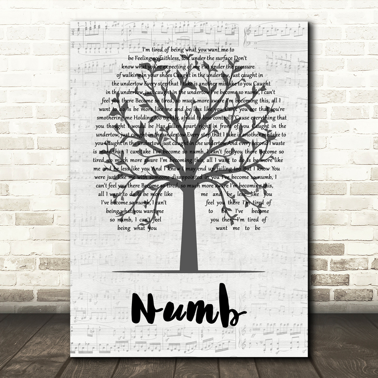 Linkin Park Numb Music Script Tree Song Lyric Quote Music Poster Print Red Heart Print - roblox linkin park numb