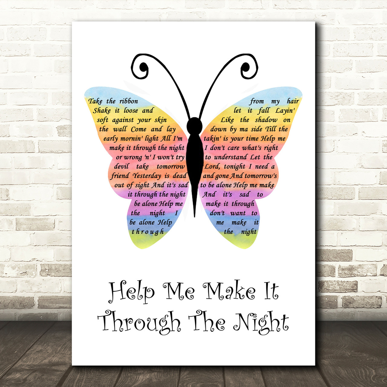 Gladys Knight Help Me Make It Through The Night Rainbow Butterfly