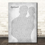 Dolly Parton Applejack Father & Baby Grey Song Lyric Print