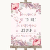 Blush Rose Gold & Lilac Wedding Blanket Scarf Personalized Wedding Sign