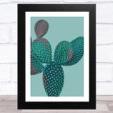Cactus On Green Wall Art Print