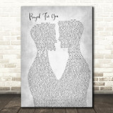 Matt Stell Prayed For You Two Men Gay Couple Wedding Grey Song Lyric Music Art Print