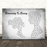 The 1975 Sincerity Is Scary Man Lady Couple Grey Song Lyric Music Art Print