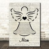 Donna Taggart Mom Music Script Angel Song Lyric Music Art Print