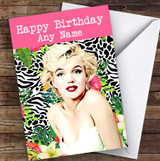 Marylin Monroe Funky Celebrity Personalized Birthday Card
