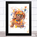 Paw Patrol Zooma Splatter Art Children's Kid's Wall Art Print