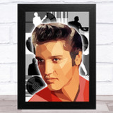 Elvis Presley Polygon Music Celeb Wall Art Print