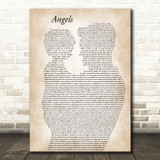 Robbie Williams Angels Father & Child Song Lyric Art Print