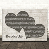 Lifehouse You And Me Landscape Music Script Two Hearts Song Lyric Art Print
