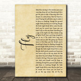 Maddie & Tae Fly Rustic Script Song Lyric Art Print