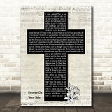 NEEDTOBREATHE Forever On Your Side Music Script Christian Memorial Cross Song Lyric Art Print