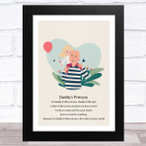 Daddy's Princess Design 15 Dad Father's Day Gift Wall Art Print