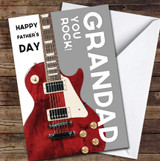 Grandad Electric Guitar You Rock Personalized Father's Day Greetings Card