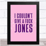 Bridget Jones I Couldn't Give A Fuck Jones Purple Little Stars Wall Art Print