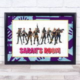 Fortnite Characters Purple Any Name Personalized Wall Art Print