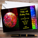 Disco Ball And Lights Personalized Party Invitations