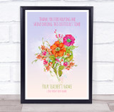 Thank You For Helping Me Shine Watercolour Personalized Wall Art Print