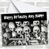 Skulls Scary Personalized Birthday Card