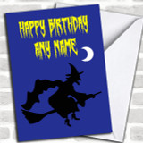 Witch Silhouette Personalized Birthday Card
