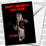 Scary The Grudge Personalized Birthday Card