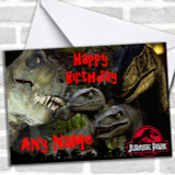 Jurassic Park Personalized Birthday Card