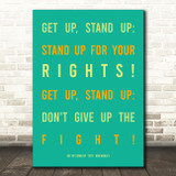 Bob Marley Get Up Stand Up Typography Music Song Lyric Wall Art Print