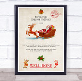 Santa's North Pole Express Delivery Tidy Room Christmas Personalized Certificate