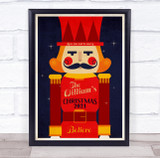 Personalized Nutcracker Family Christmas Believe Event Sign Print