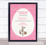 Pink Easter Egg Hunt Personalized Certificate Award Print