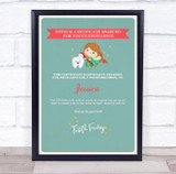 Tooth Fairy Official For Tooth Excellence Teal Personalized Certificate Award