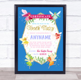 Magical Tooth Fairy Personalized Certificate Award Print