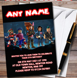 Blue Roblox Card personalized Children's Kids Birthday Party Invitations