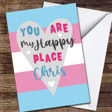 Lgbtq Transgender Trans Flag Typographic Personalized Valentine's Day Card